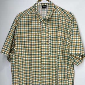 Vertx Short Sleeve Plaid Button Up Shirt - Large